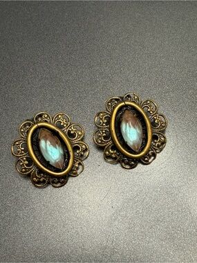 Vintage Saphiret Clip Earrings